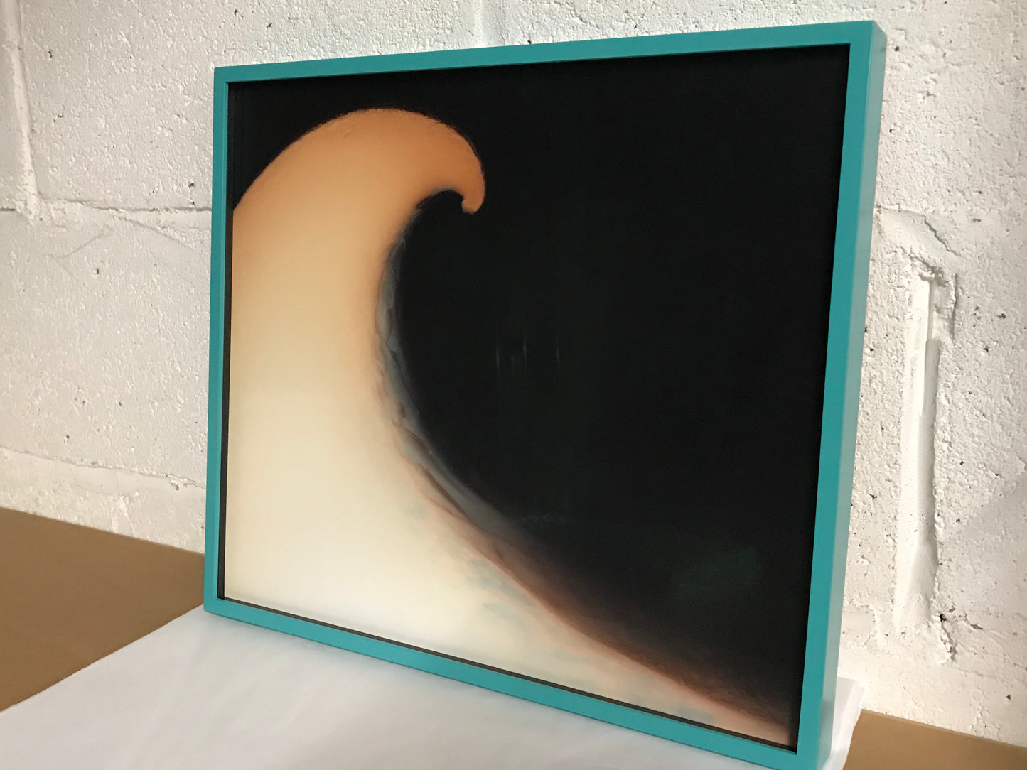 Fungi Luminogram #2, Large Wave, 2012. Unique Luminogram. Framed